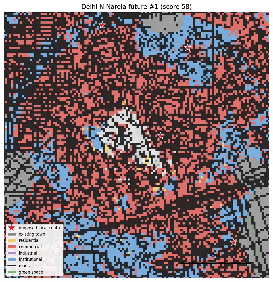 Delhi, Narela: generated growth plan