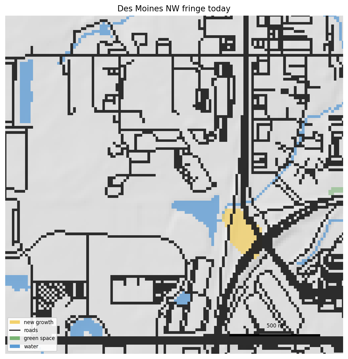 Des Moines NW fringe: existing footprint