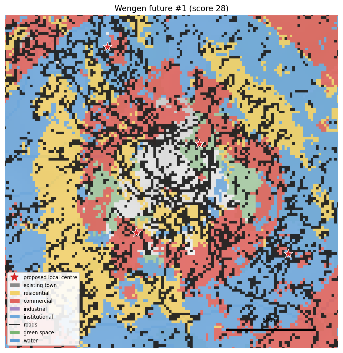 Wengen, Switzerland: generated growth plan